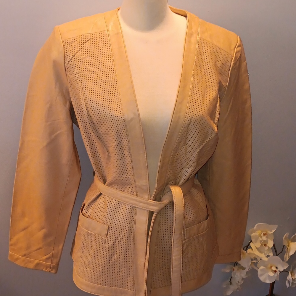 Spiegel tan lambskin jacket NWT